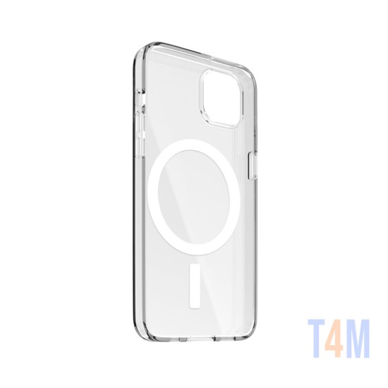 Magnetic Sillicone Case for Apple iPhone 15 Plus Transparent
